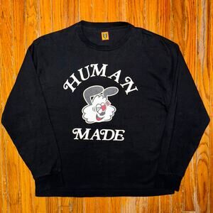 Human Made x GDC White Day Black Long Sleeve T-Shirt Large
